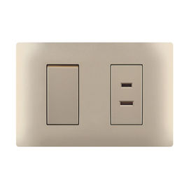 Stainess Steel Frame Electric Switch Socket Flame Retardant PC 118 * 75mm