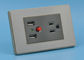 15Amp Double USB Wall Socket Gold Color Silver Point Contact 118 * 75mm