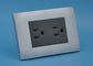 Electrical 2 Gang Socket Outlet Silver Point Contact Over Voltage Protection